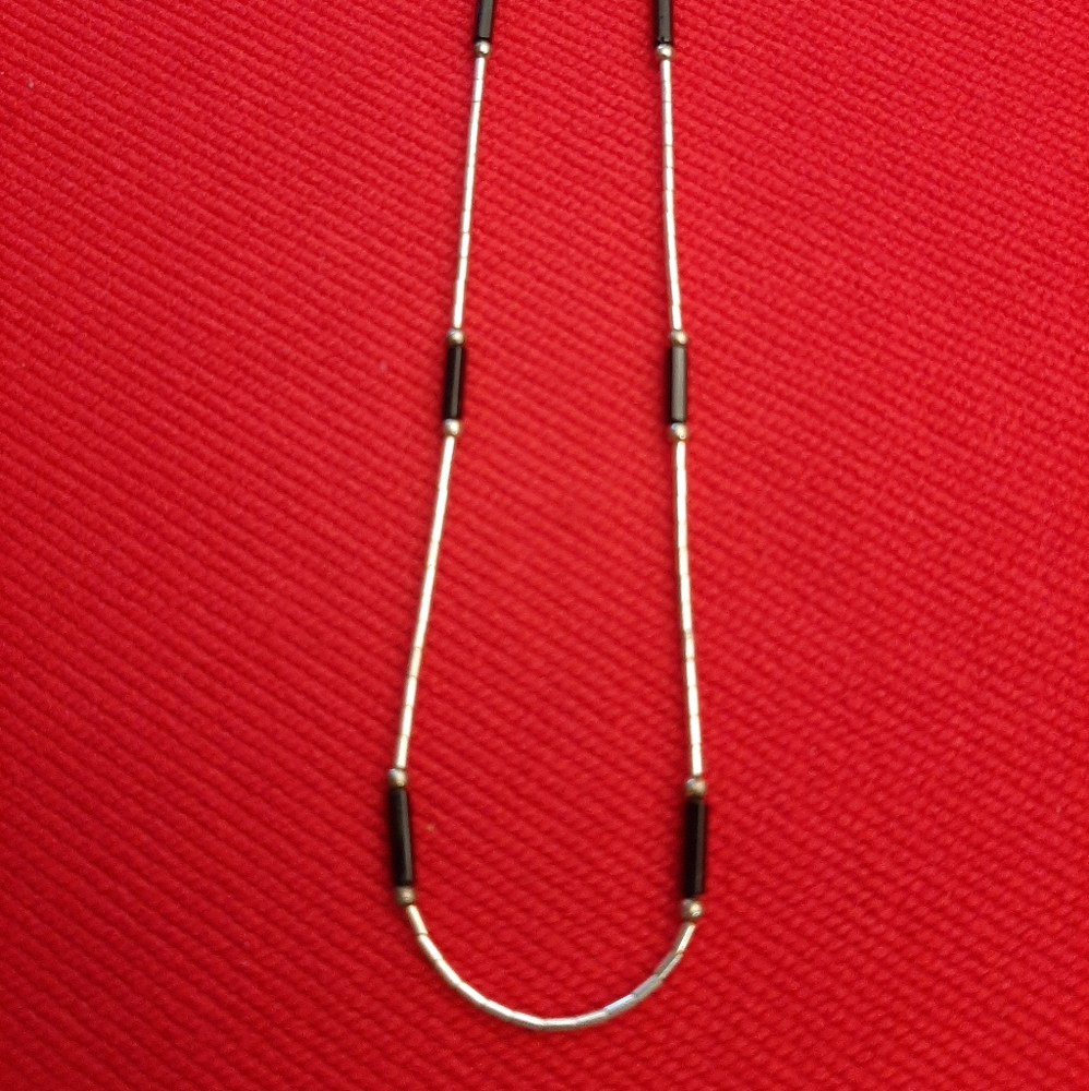 925 Sterling Silver Onyx Necklace